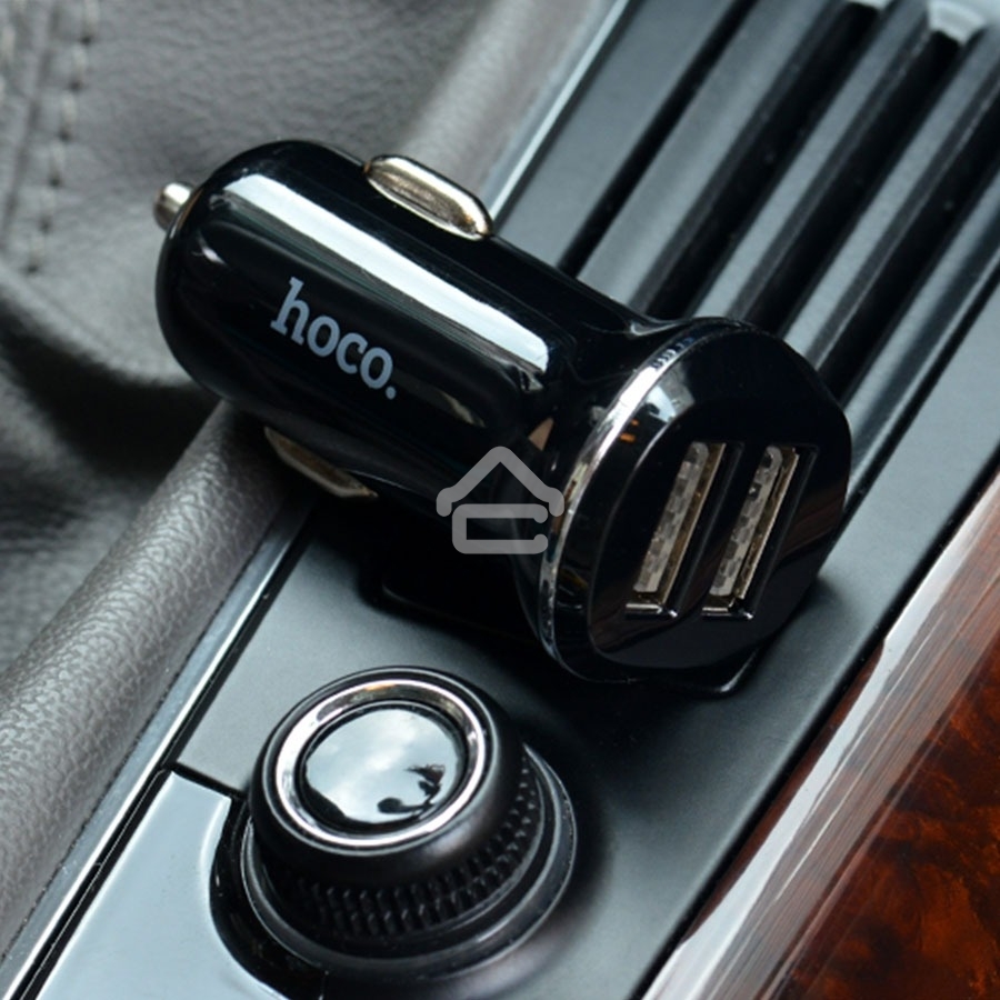 Автомобильная зарядка HOCO Z1 2xUSB, 2.1A, 11W, черный