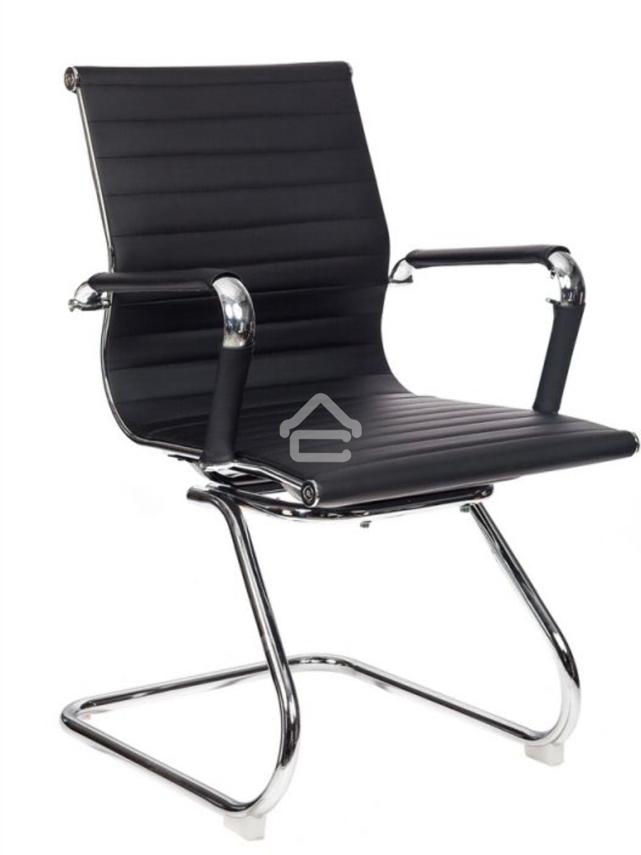 Кресло компьютерное Бюрократ CH-883-LOW-V/BLACK черный, искусственная кожа, низкая спинка, в коробке 2 шт, цена за 1 шт