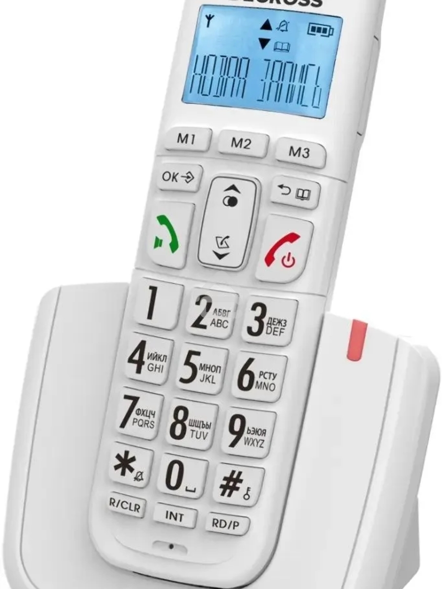 Р/Телефон Dect Decross DC1014 белый АОН
