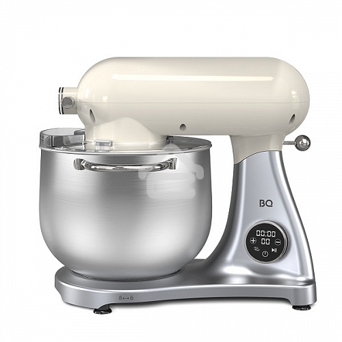 Планетарный миксер BQ MX851 Cream-Silver. Макс. мощность: 1800Вт / Параметри электропитания: 220-240 В, 50-60 Гц / Объем чаши: 8л / Вместимость загрузочного лотка: 2кг / Производительность: 2кг/мин / Скорость вращения шнека: до 210 об/мин / длина сетевого