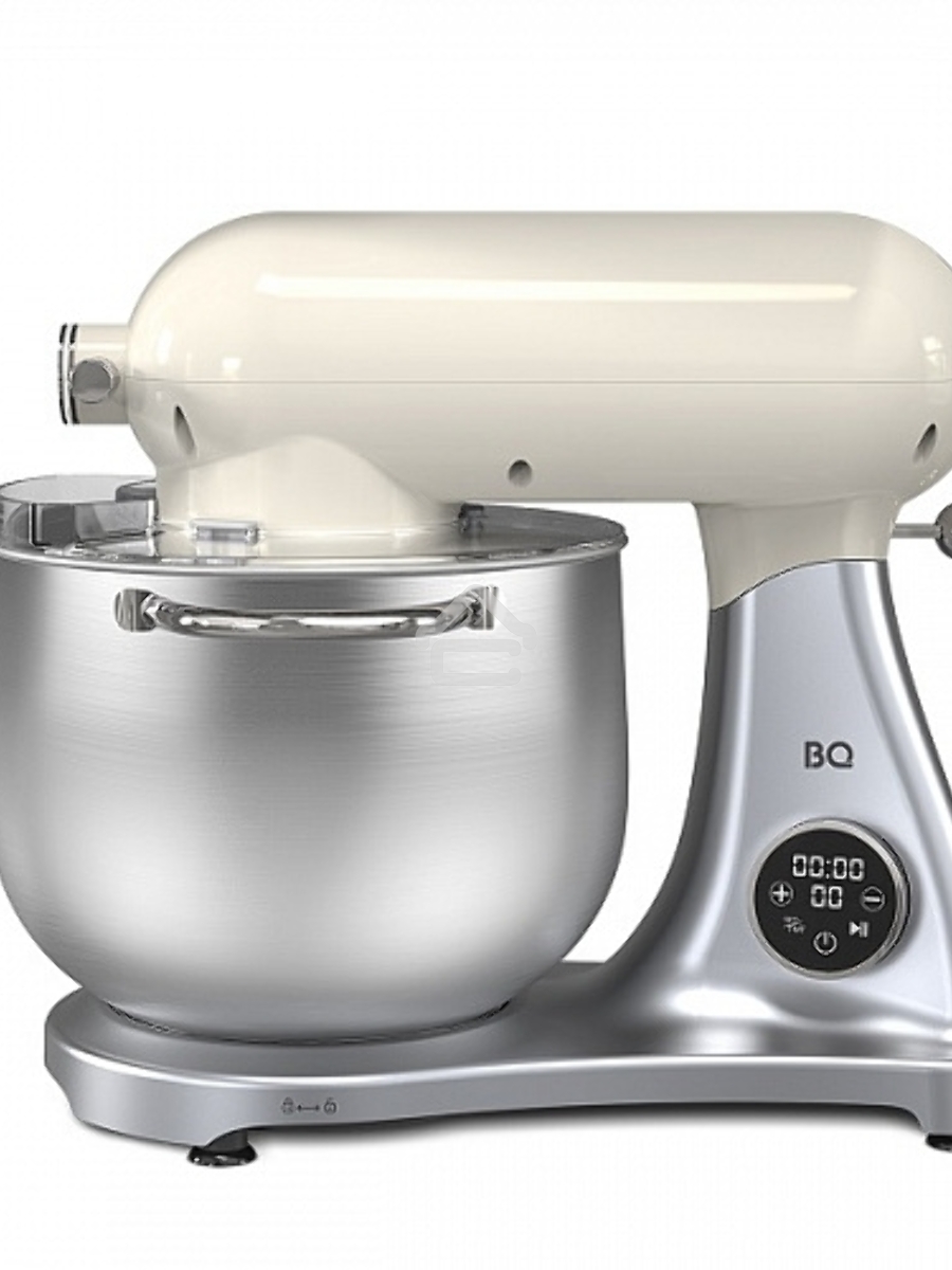 Планетарный миксер BQ MX851 Cream-Silver. Макс. мощность: 1800Вт / Параметри электропитания: 220-240 В, 50-60 Гц / Объем чаши: 8л / Вместимость загрузочного лотка: 2кг / Производительность: 2кг/мин / Скорость вращения шнека: до 210 об/мин / длина сетевого
