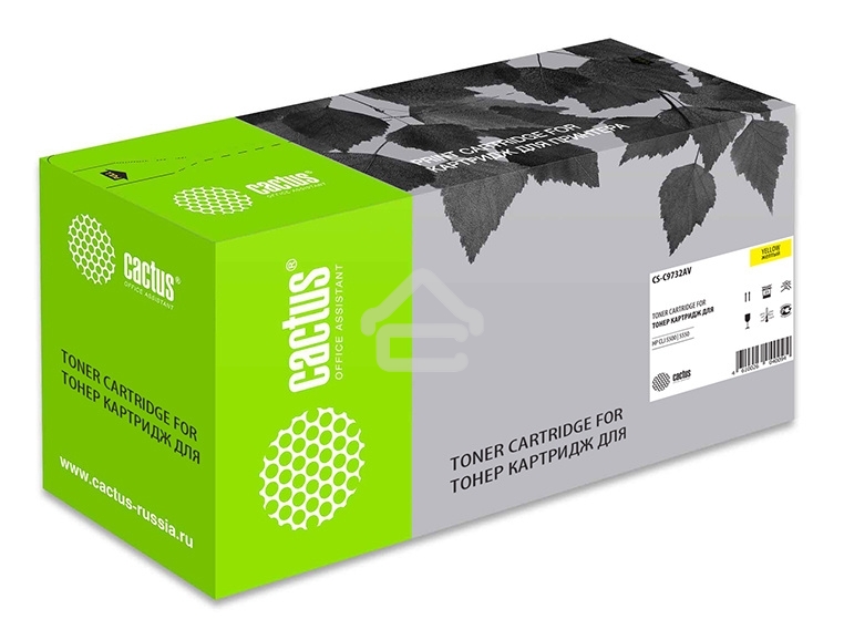 Картридж лазерный Cactus CS-C9732A желтый (12000 стр.) для HP Color LaserJet 5500/5550