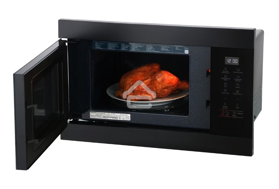 Микроволновая печь встраиваемая Samsung MG22M8054AK/BW черный, 22 л, 850 Вт, переключатели - сенсор