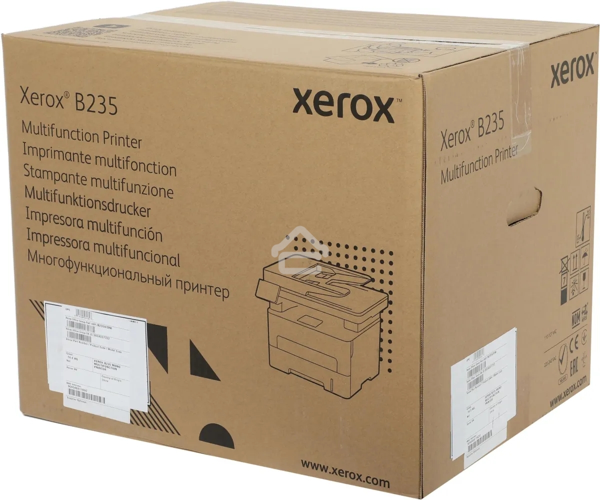МФУ лазерный Xerox B235 (B235V_DNI), A4, ч/б, печ. до 34 стр/мин., скан. до 23 стр/мин., 600x600dpi, Wi-Fi, USB, Ethernet