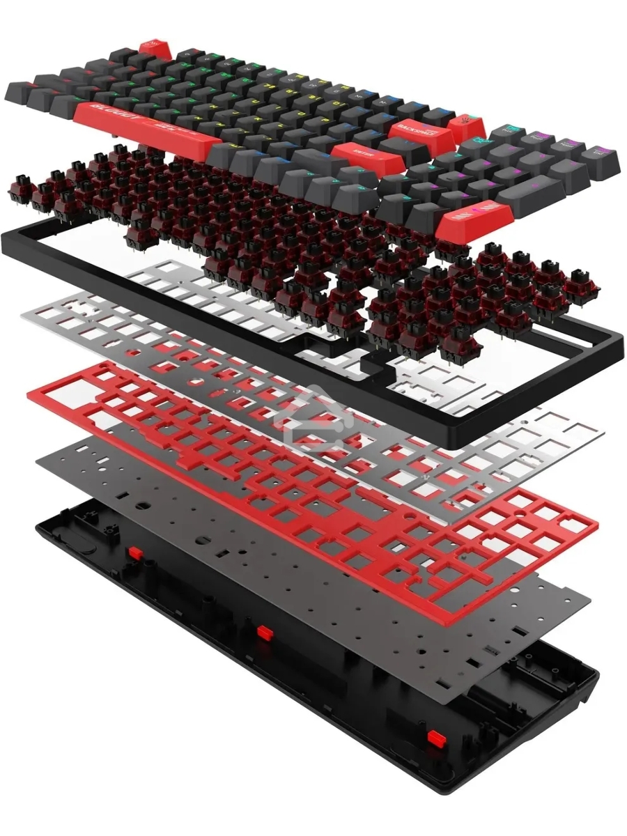 Клавиатура A4Tech Bloody S98 (S98 RED) проводная USB черный/красный