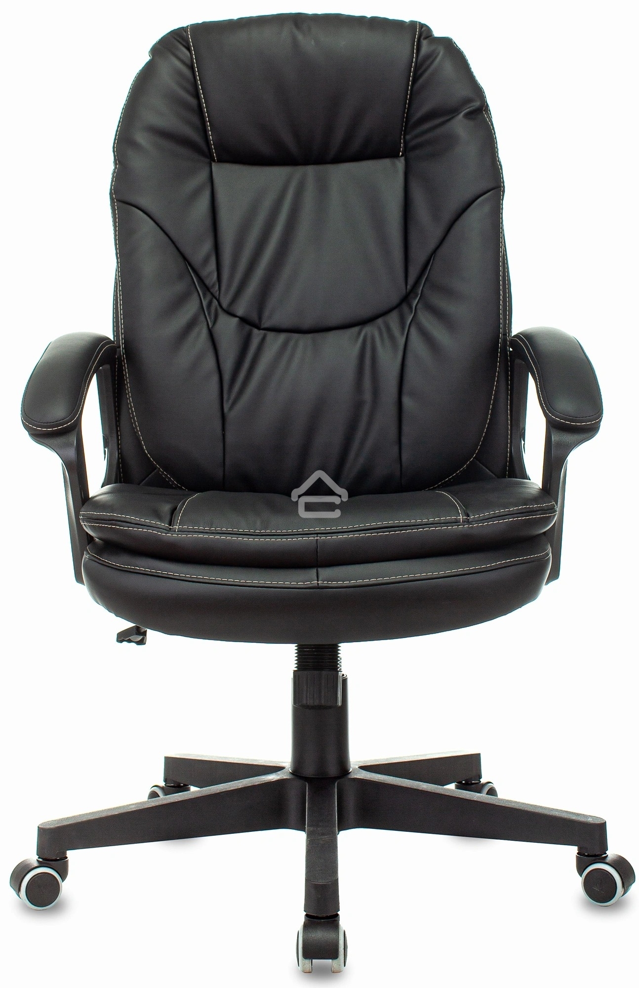 Кресло руководителя Бюрократ CH-868N Leather Venge черный, искусственная кожа, крестовина пластик