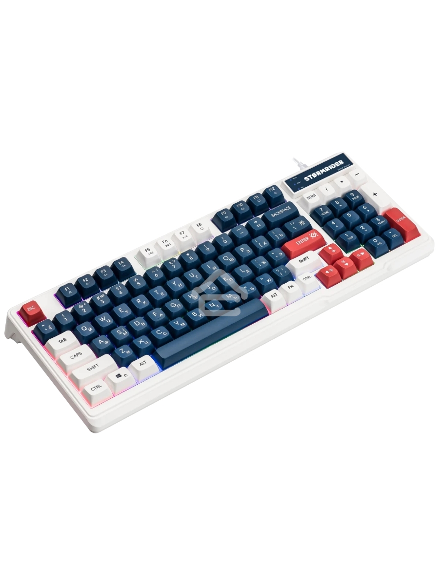 Игровая клавиатура проводная Defender Stormrider GK-425 RU,бел/син,94кн+FN,радуж,1.75м