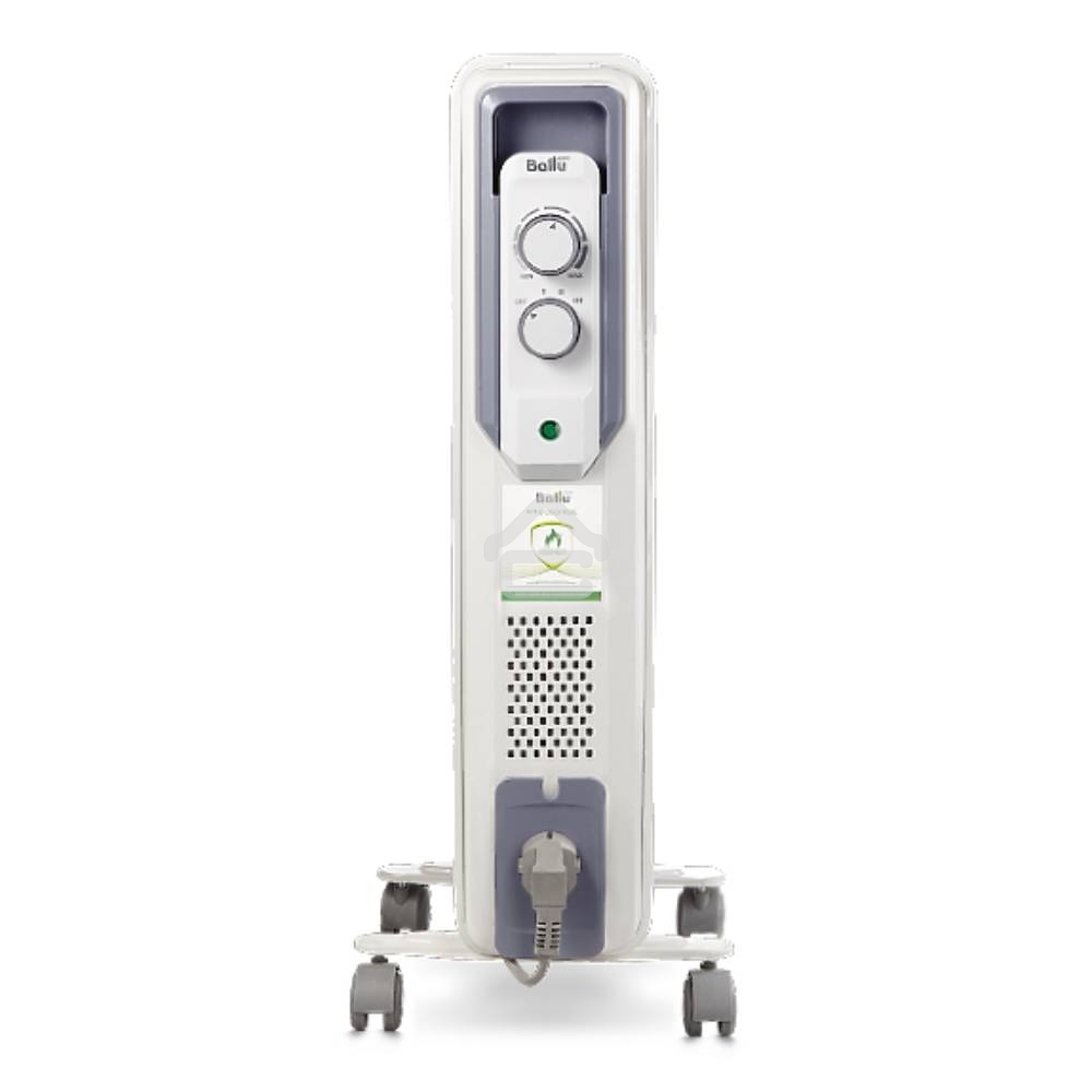 Обогреватель масляный Ballu CUBE BOH/CB-05W (5 секций), белый, 1000 Вт, 15 м2, механический термостат