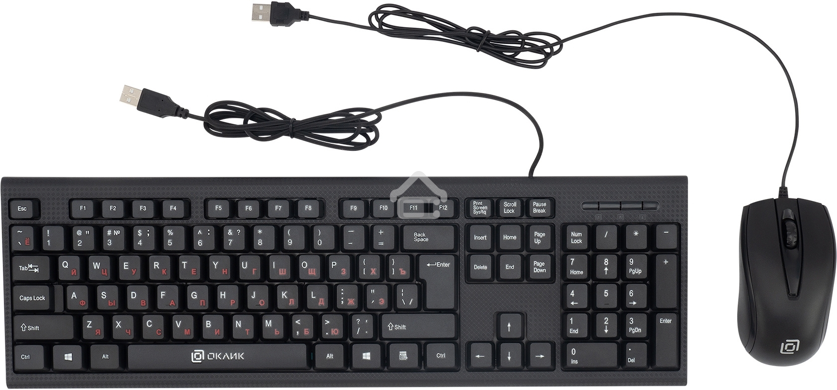 Клавиатура + мышь Oklick 630M клав:черный мышь:черный USB