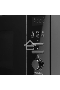 Микроволновая печь встраиваемая Hyundai HBW 2040 BG черный, 20 л, 800 Вт, переключатели - кнопки/поворотный механизм