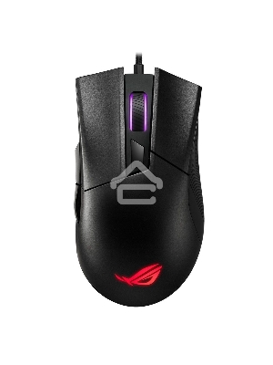 Мышь проводная ASUS ROG Gladius II Core черный, 6200 dpi, USB, кнопки - 6