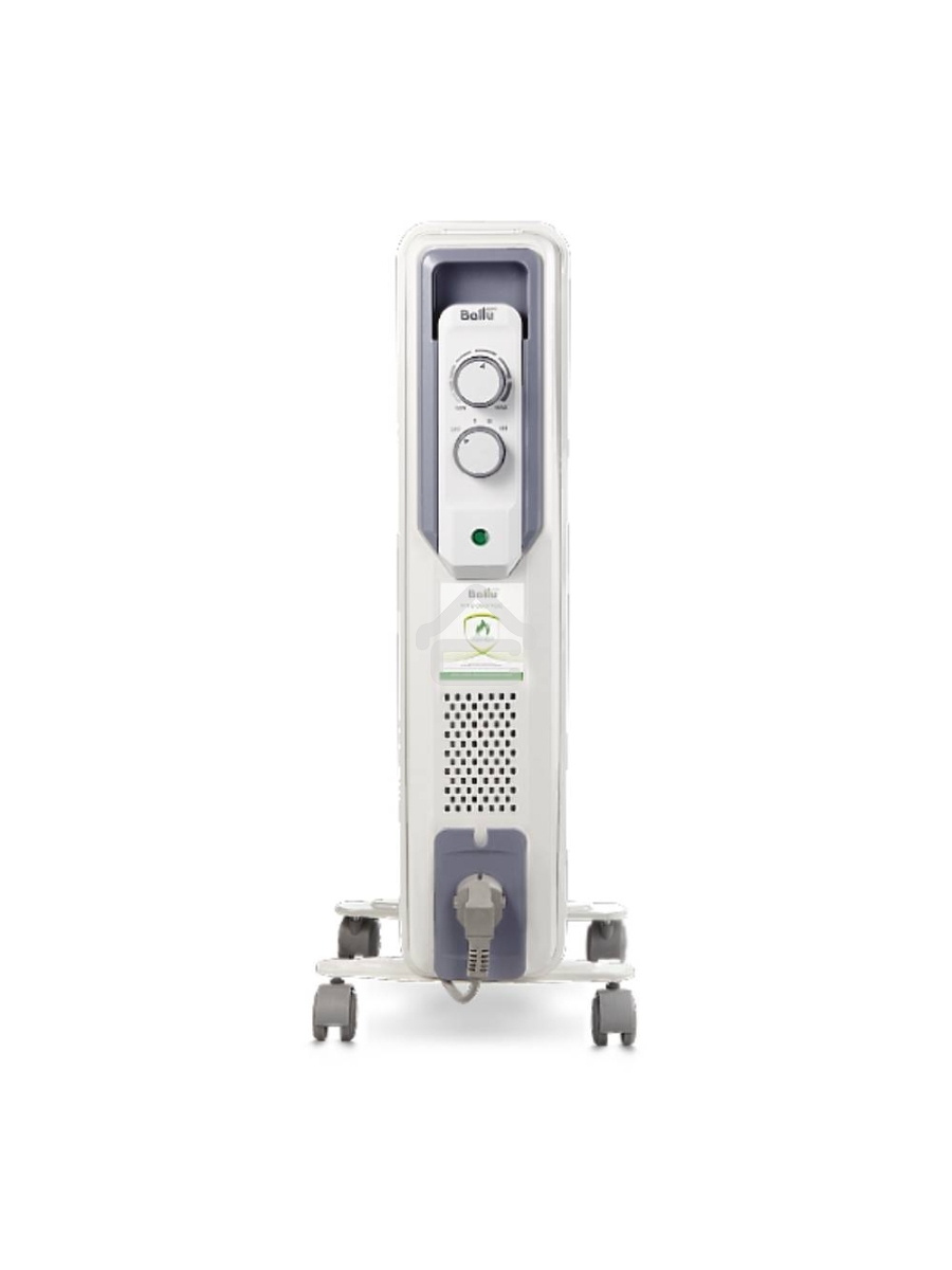Масляный обогреватель Ballu CUBE BOH/CB-07W (7 секций), белый, 1500 Вт, 15 м2, механический термостат