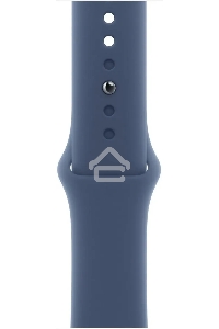 Смарт-часы Apple Watch Series 10 A2997 42мм OLED корпус серебристый Sport Band ремешок синий разм.брасл.:150-200мм
