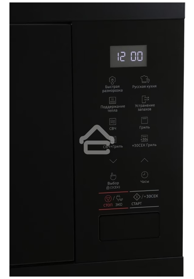 Микроволновая печь встраиваемая Samsung MG22M8054AK/BW черный, 22 л, 850 Вт, переключатели - сенсор