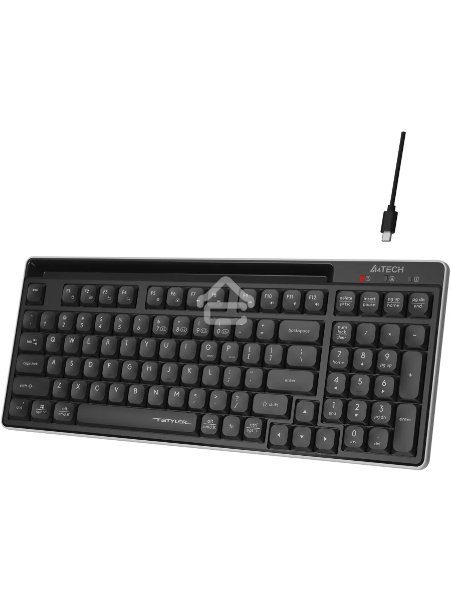 Клавиатура A4Tech Fstyler FBX70C беспроводная, USB, Bluetooth/Радиоканал, черный