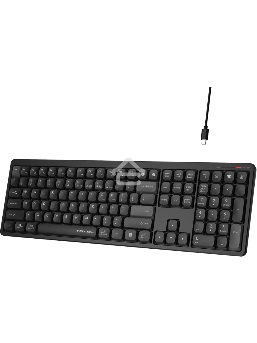 Клавиатура A4Tech Fstyler FBX55C черный USB беспроводная BT/Radio slim Multimedia (FBX55C)