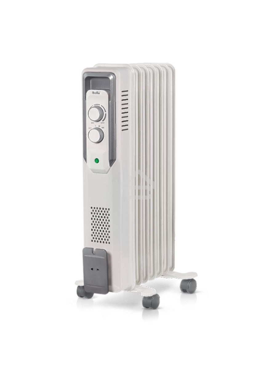Масляный обогреватель Ballu CUBE BOH/CB-07W (7 секций), белый, 1500 Вт, 15 м2, механический термостат