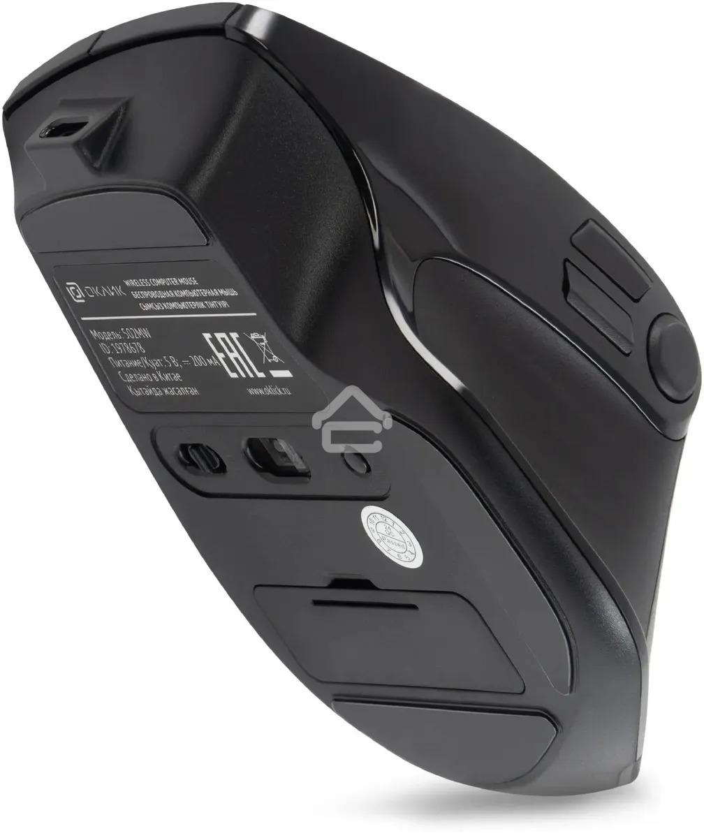 Мышь беспроводная Oklick 502MW черный, 2400 dpi, радиоканал, Bluetooth, USB, кнопки - 9
