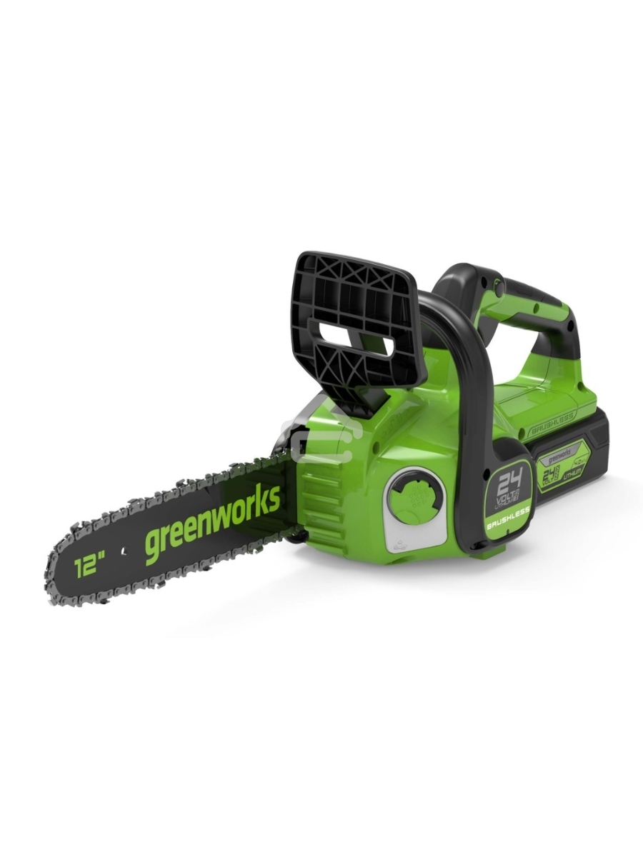 Цепная пила аккумуляторная GreenWorks GD24CS30K4, 24V, 30см, бесщеточная, c АКБ 4 Ач и ЗУ (2007007UB)