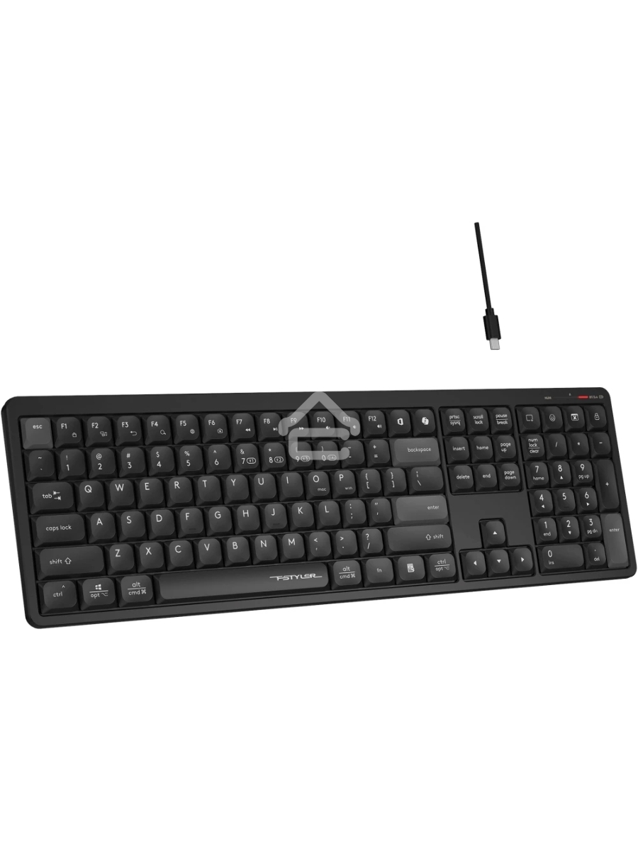 Клавиатура A4Tech Fstyler FBX55C черный USB беспроводная BT/Radio slim Multimedia (FBX55C)