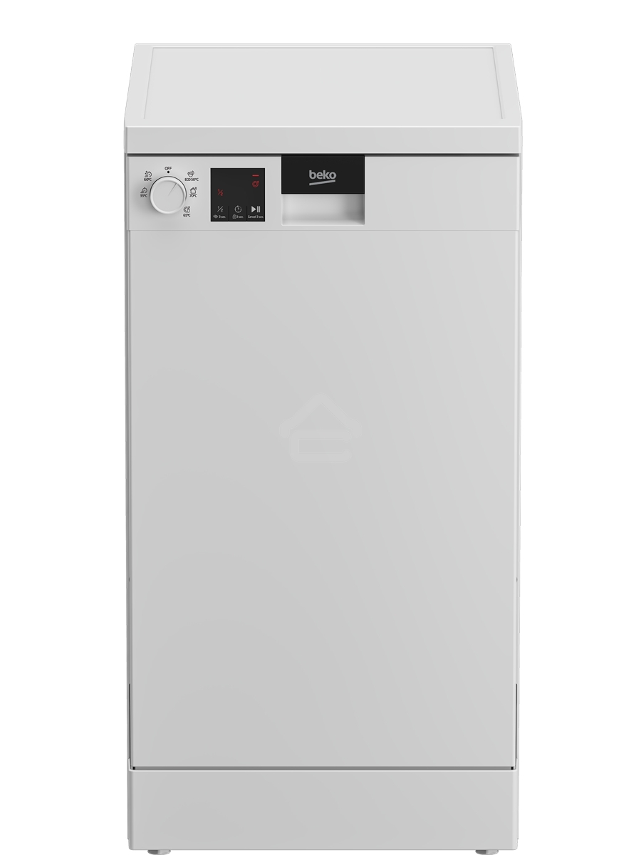 Посудомоечная машина Beko DVS050R01W, белая, 44.8 см, 10 компл., 49 дБ, класс A