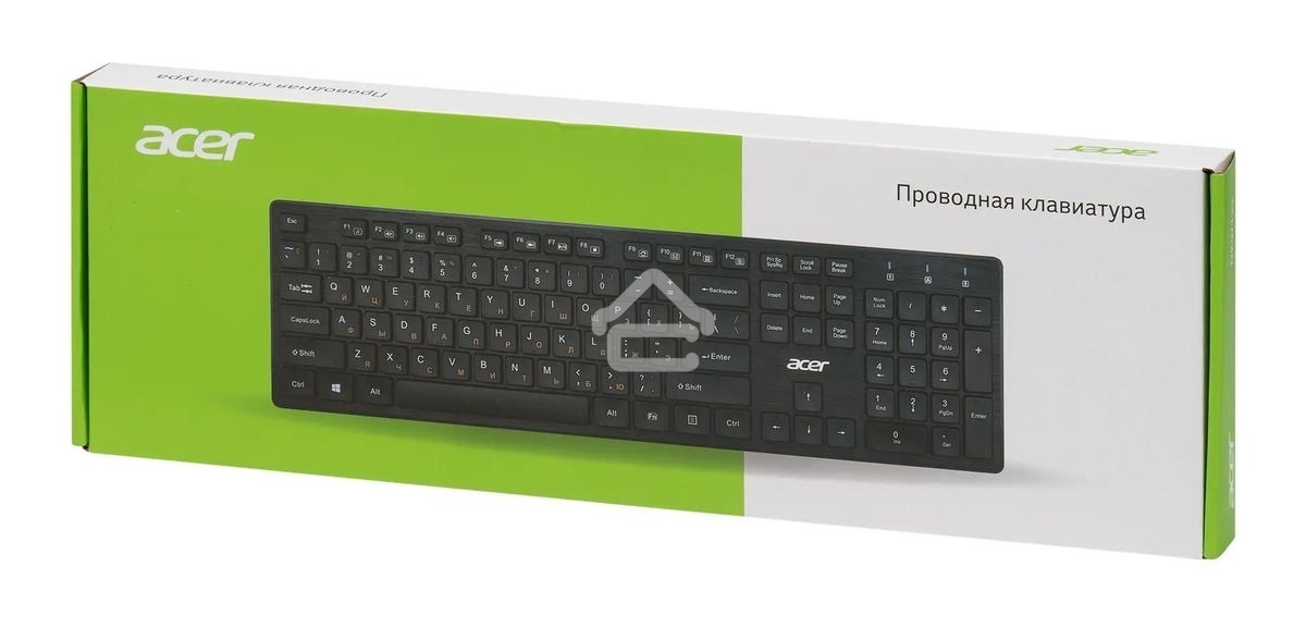 Клавиатура проводная Acer OKW122, USB, черный