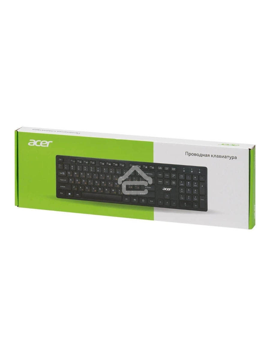 Клавиатура Acer OKW122 проводная, USB, черный