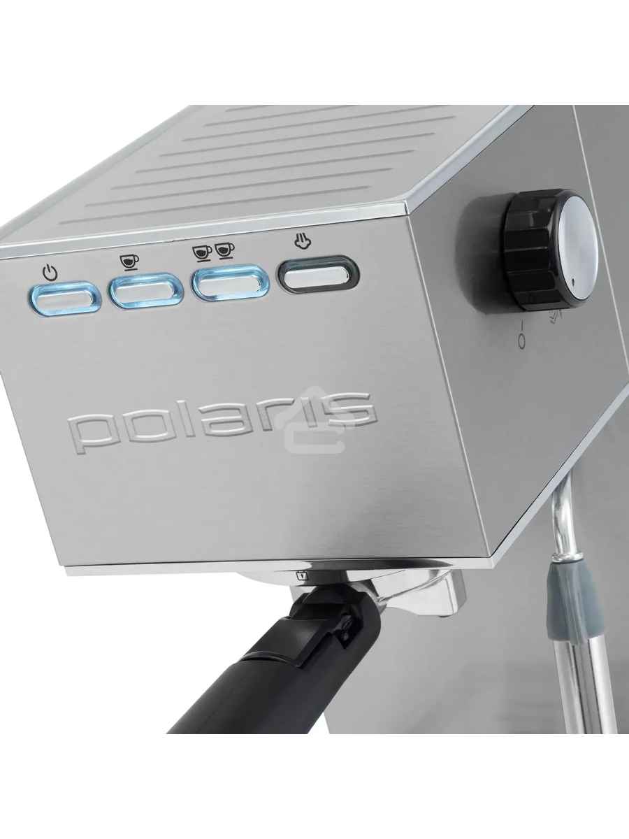 Кофеварка рожковая Polaris PCM 1542E Adore Crema нержавеющая сталь, исп. кофе - молотый, 1.2 л, 1350 Вт, 15 Бар.