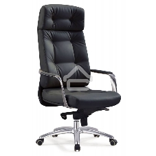 Кресло руководителя Бюрократ _DAO/BLACK черный, кожа, крестовина алюминий