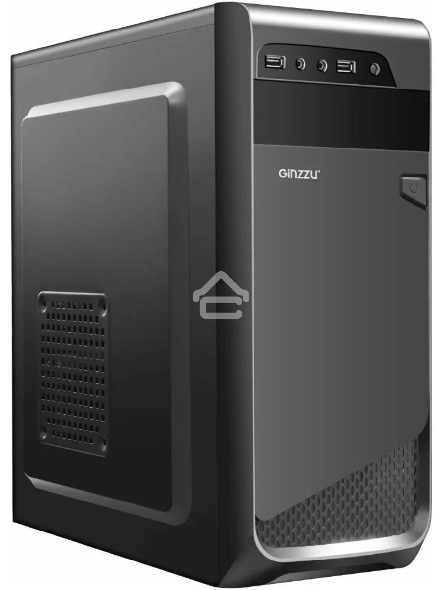 Компьютерный корпус Ginzzu A180 2*USB 2.0,AU w/o PSU