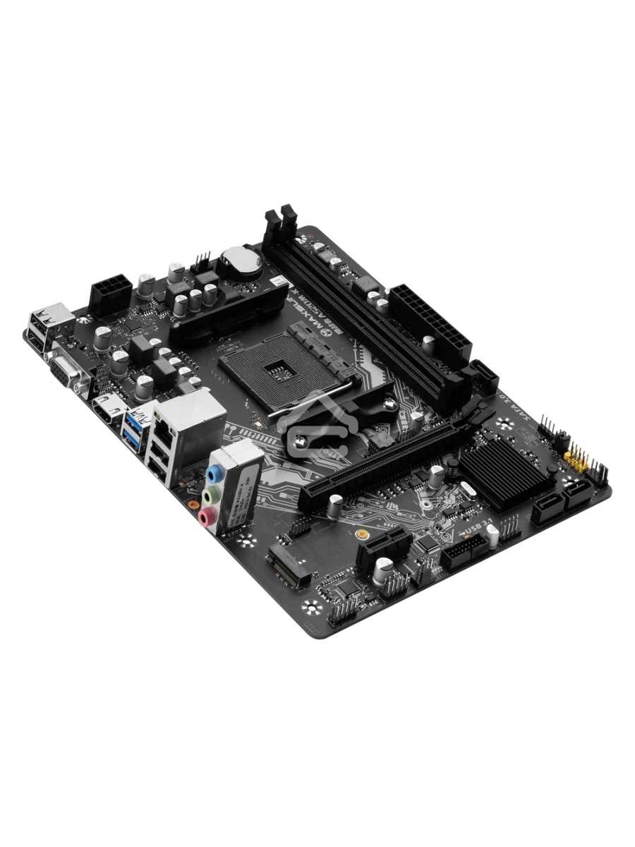 Материнская плата Maxsun Challenger A520M-K, AM4, AMD A520, 2xDDR4, 3xSATA, 1xM.2, 1xPCIe 3.0 x16, 1xPCIe 3.0 x1, 1xHDMI, 1xVGA, 1x 1Gb LAN, 2xUSB-A 3.2 Gen 1, 4xUSB-A 2.0, 3x3.5 мм, 5.1, M-ATX