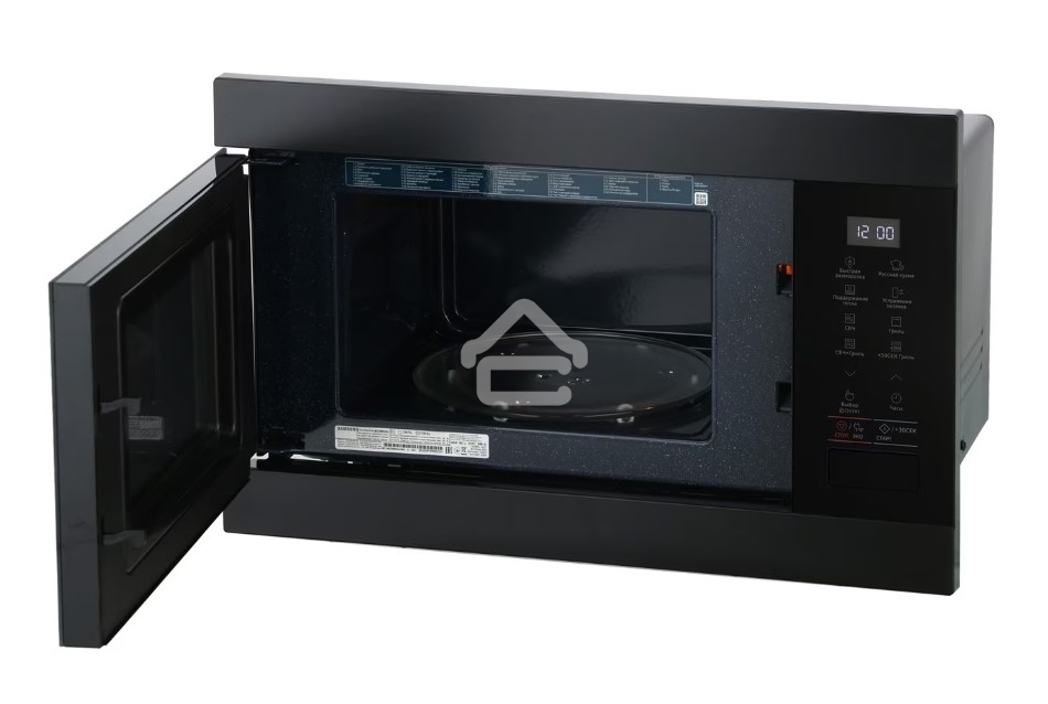 Микроволновая печь встраиваемая Samsung MG22M8054AK/BW черный, 22 л, 850 Вт, переключатели - сенсор