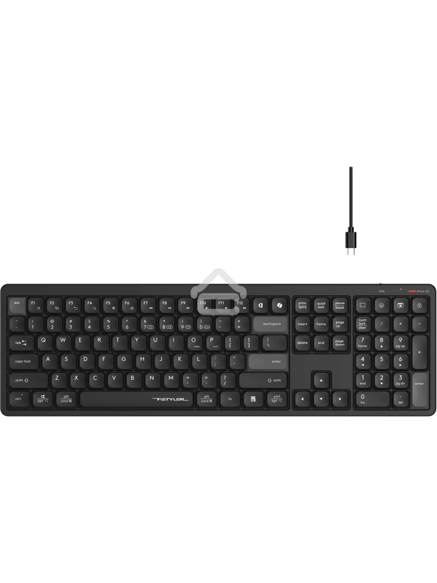 Клавиатура A4Tech Fstyler FBX55C черный USB беспроводная BT/Radio slim Multimedia (FBX55C)