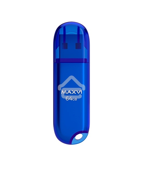 Флешка USB Maxvi P1 (FD64GBUSB20C10P1 blue), 64Gb, USB 2.0, R/W 12/5, синий
