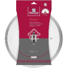 Крышка Rondell Stripes RDA-1622, 28 см, руч. серый