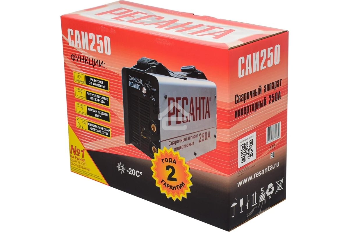 Сварочный аппарат инверторный Ресанта САИ 250 65/6