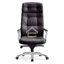 Кресло руководителя Бюрократ _DAO/BLACK черный, кожа, крестовина алюминий