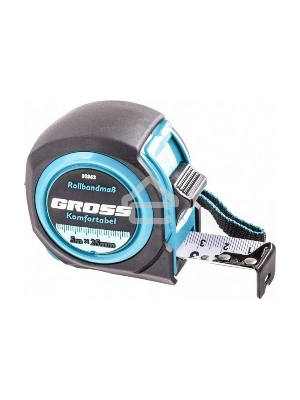 Рулетка Komfortabel, 5 м х 25 мм, обрезиненный корпус Gross