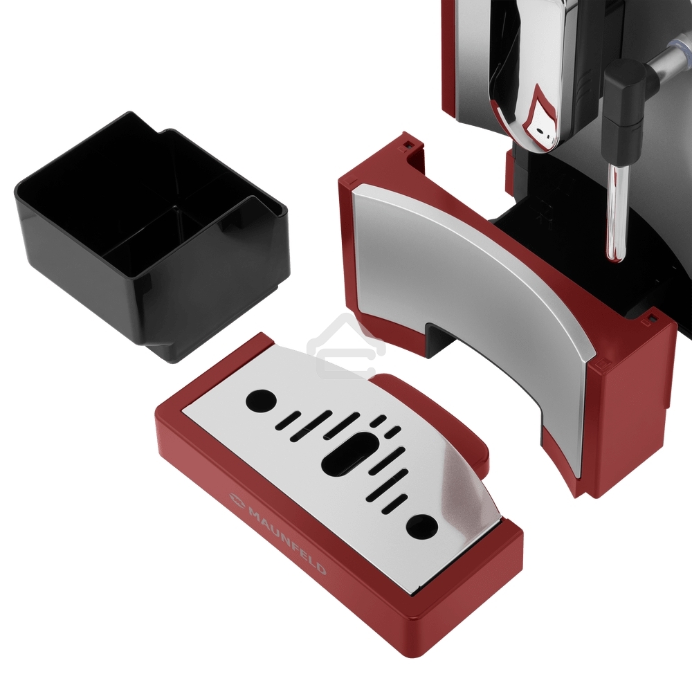 Кофемашина автоматическая Maunfeld MF-A7021RD красный, исп. кофе - зерна, 1.1 л, 1470 Вт, 19 бар