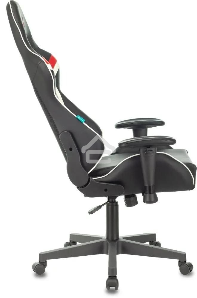 Кресло игровое ZOMBIE Z4, на колесиках, искусственная кожа, черный/красный (viking zombie z4 red)