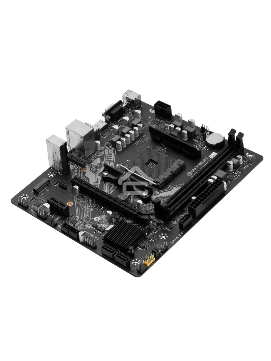 Материнская плата Maxsun Challenger A520M-K, AM4, AMD A520, 2xDDR4, 3xSATA, 1xM.2, 1xPCIe 3.0 x16, 1xPCIe 3.0 x1, 1xHDMI, 1xVGA, 1x 1Gb LAN, 2xUSB-A 3.2 Gen 1, 4xUSB-A 2.0, 3x3.5 мм, 5.1, M-ATX