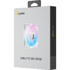 Вентилятор для корпуса Ocypus Delta F12 BK ARGb белый 120мм 2000rpm 4-pin