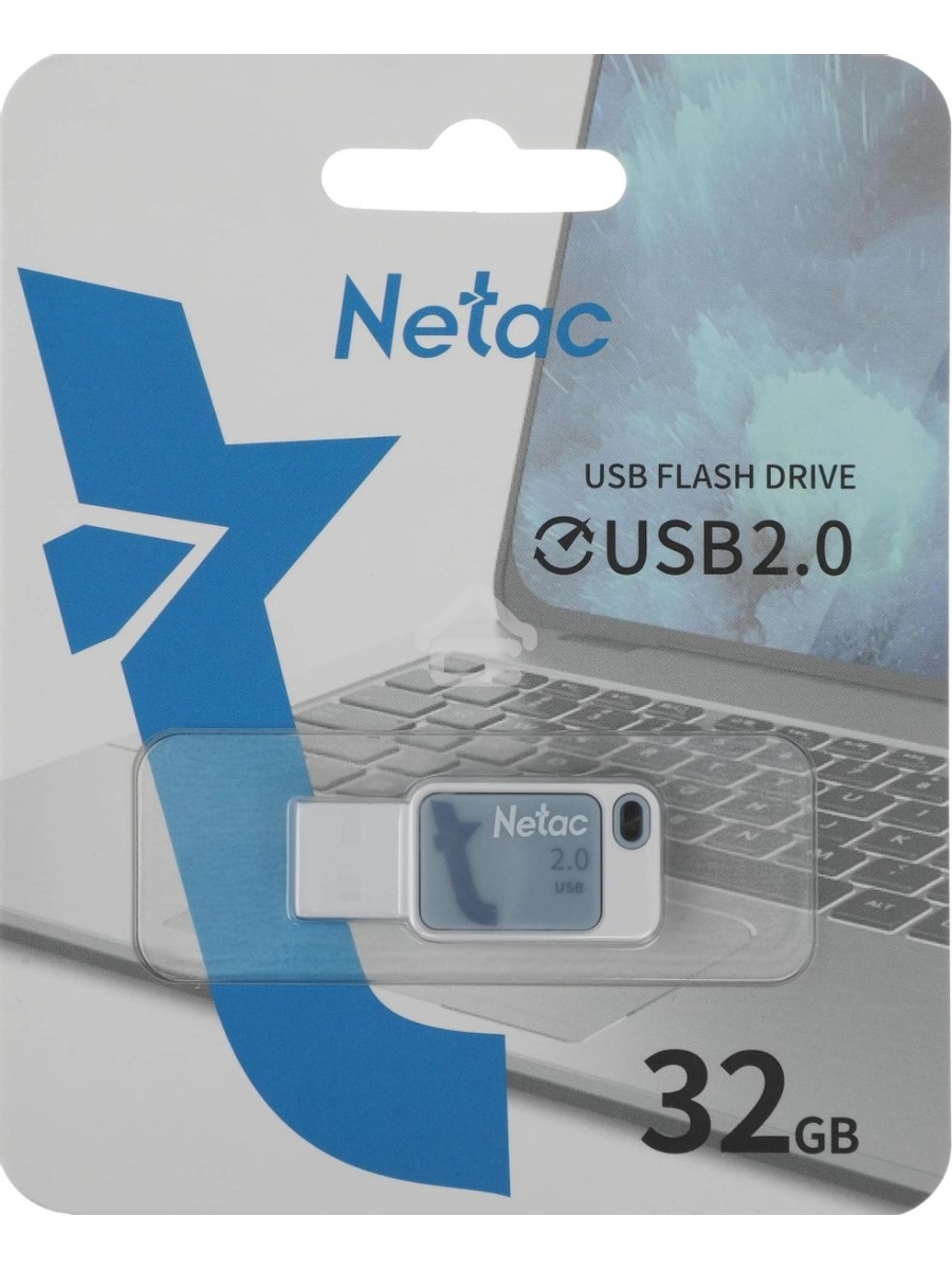 Флеш диск Netac UA31, 32Gb USB2.0, NT03UA31N-032G-20BL синий