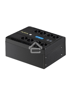 Источник бесперебойного питания ExeGate NEO Smart BU-600.LCD.AVR.5SH <600VA/360W, цветной LCD-дисплей, AVR, 5*Schuko, Black>