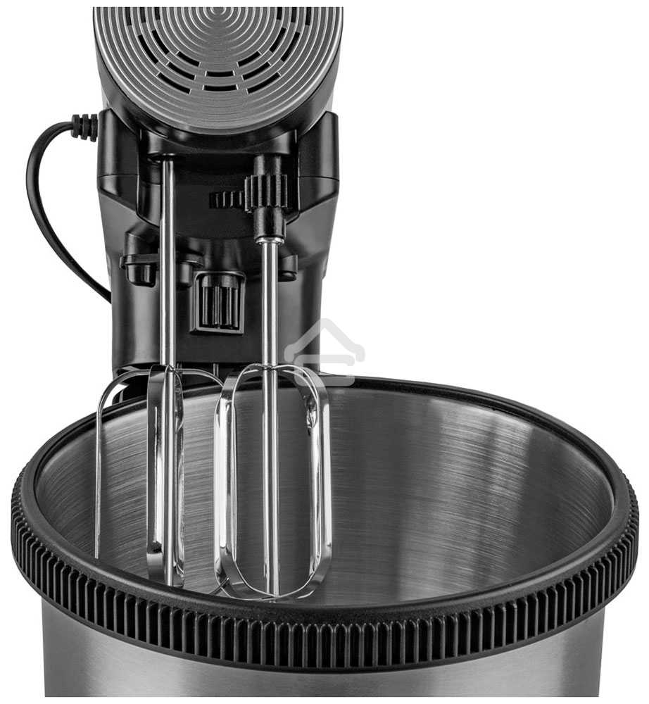 Миксер Endever Sigma-12 c чашей, черный/стальной, 800 Вт, 2 вида насадок, 5 скоростей