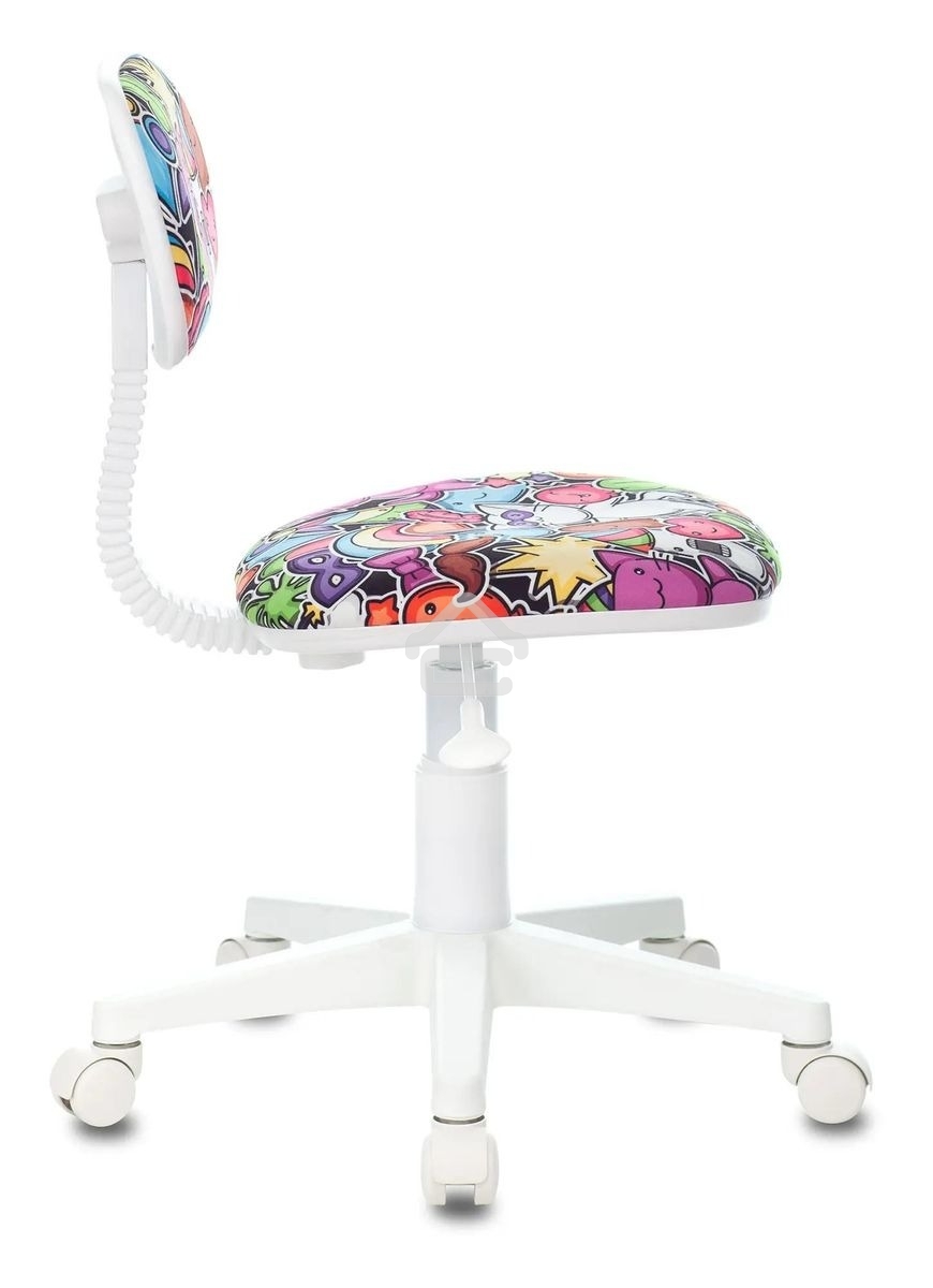 Кресло детское Бюрократ CH-W201NX мультиколор маскарад, крестовина пластик, пластик белый