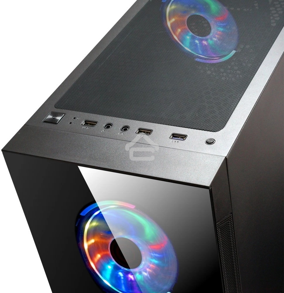 Компьютерный корпус Ginzzu CL280 FAN 12CM RGb*4 USB3.0 Window
