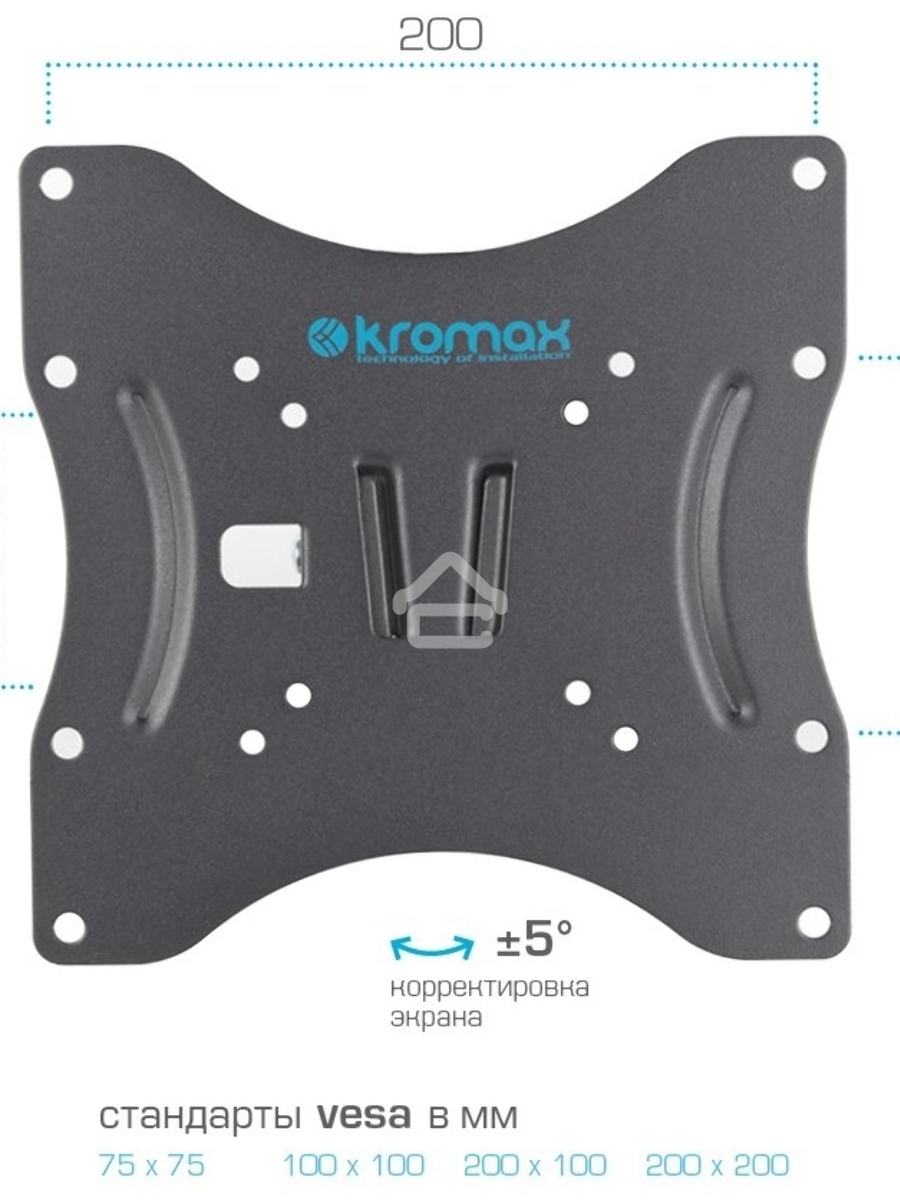 Кронштейн для телевизора Kromax TECHNO-3 серый 15