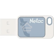 Флешка USB Netac UA31 (NT03UA31N-032G-20BL), 32Gb, USB 2.0, R/W 110/45, синий/белый