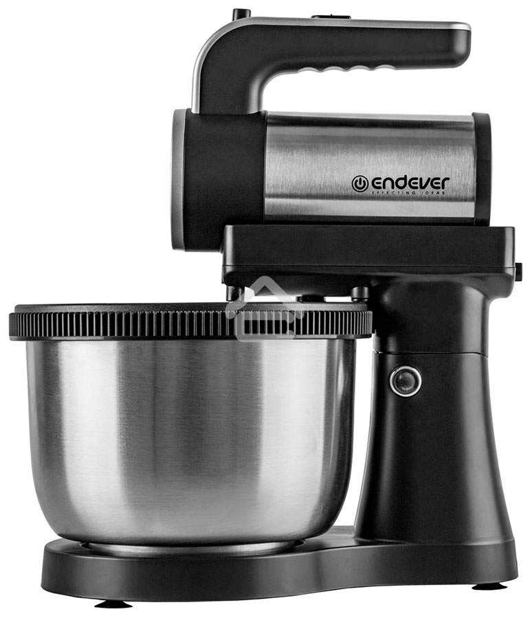 Миксер Endever Sigma-12 c чашей, черный/стальной, 800 Вт, 2 вида насадок, 5 скоростей